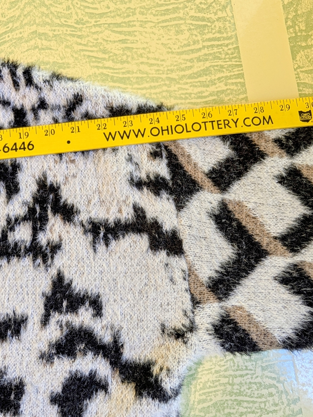 adidas Beige, Black & Cream Animal-Print Open Cardigan - Picture 5 of 7